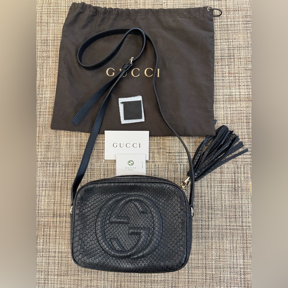 Gucci Python Soho Disco Bag - image 1